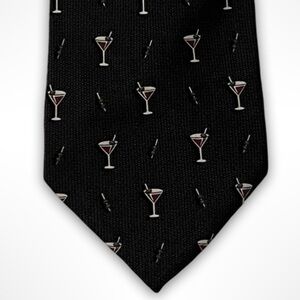 Tropicals by Tango Men's Black Necktie Martini & Olives
